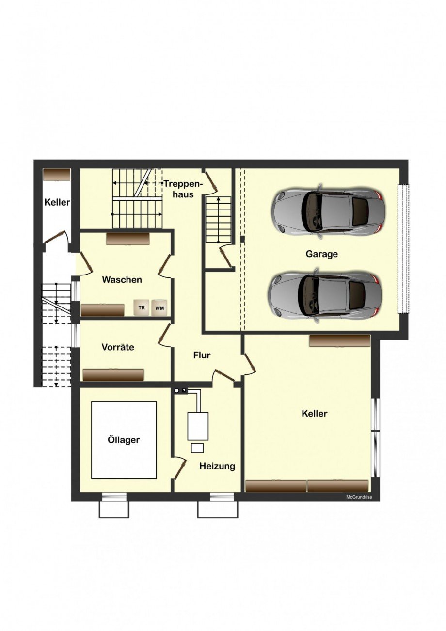 Grundriss KG Zweifamilienhaus Ihringen