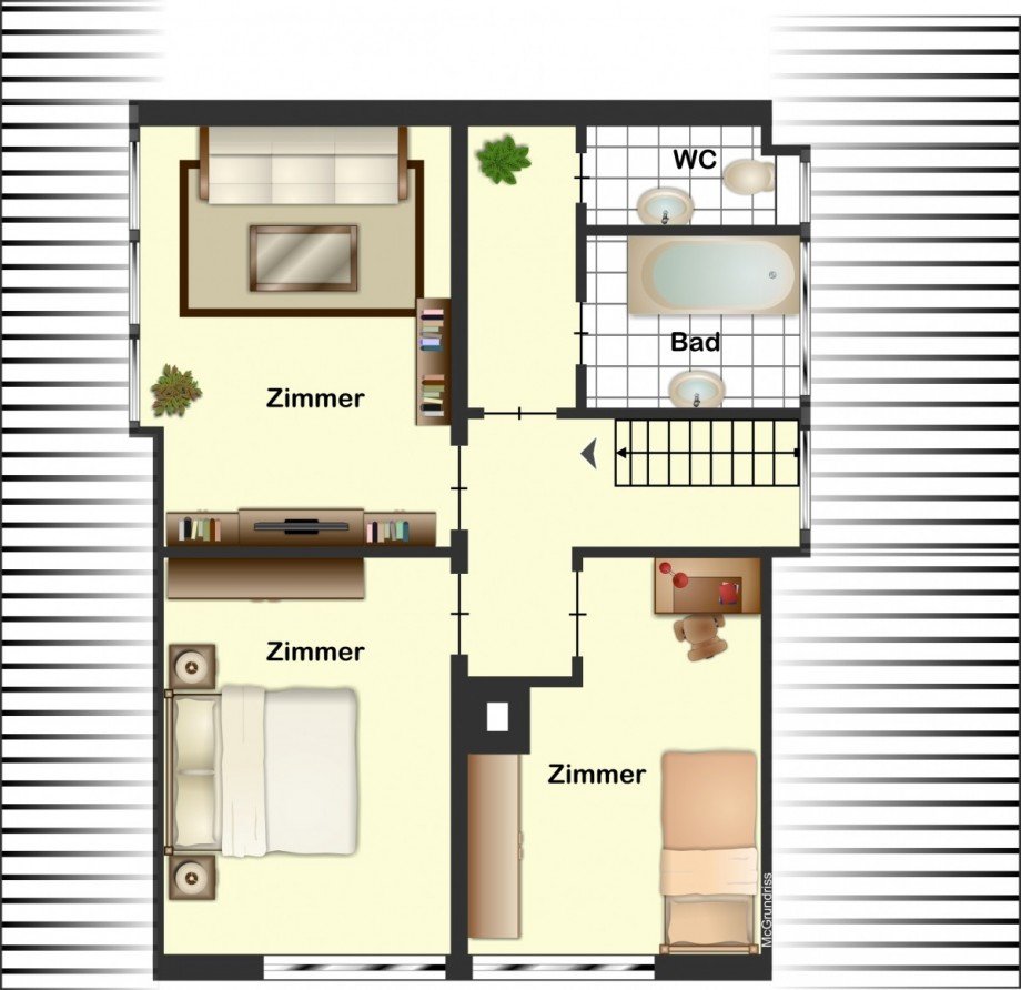 Grundriss OG Gastst�tte Haus Freiburg im Breisgau / Sankt Georgen