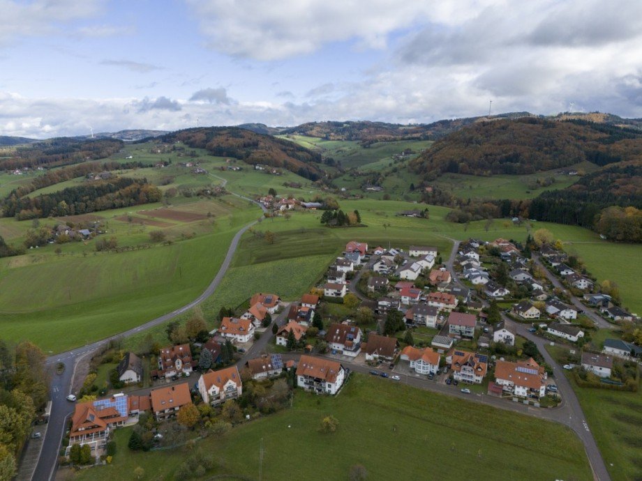 Blick von oben Dachgeschosswohnung Freiamt