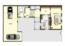 Grundriss EG Einfamilienhaus im Ortskern von Ihringen!
