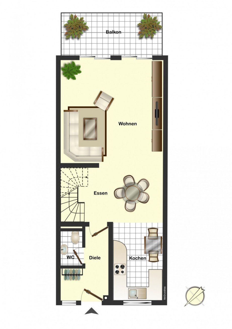 Grundriss Maisonettewohnung Freiburg im Breisgau / Rieselfeld