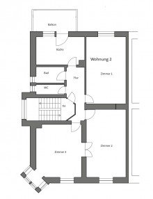 1_OG Dreifamilienhaus in bester Lage in der Wiehre!