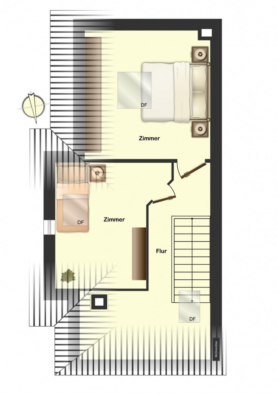 Grundriss DG Etagenwohnung Freiburg im Breisgau