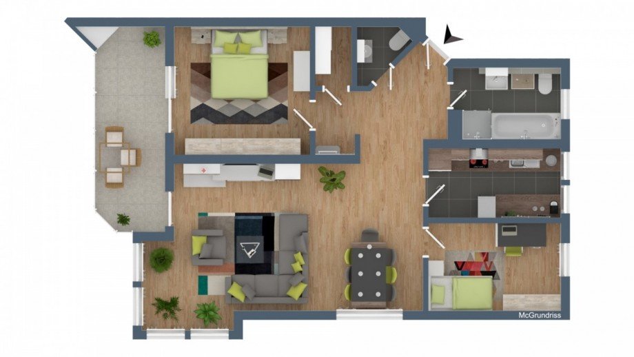 Grundriss Etagenwohnung Breisach