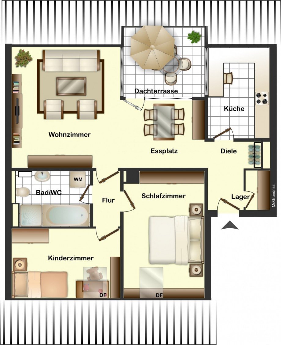 Grundriss Etagenwohnung Gundelfingen