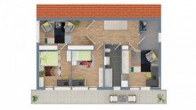 Wohnhaus Obergescho� Wohnhaus mit Gewerbehalle im sonnigen Hartheim!