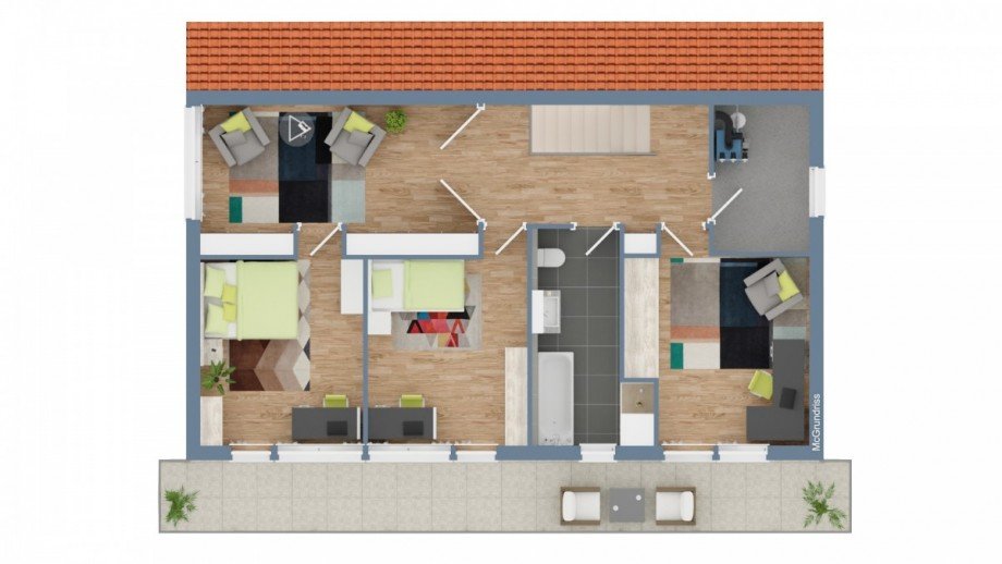 Wohnhaus Obergescho� B�ro / Praxis Hartheim am Rhein