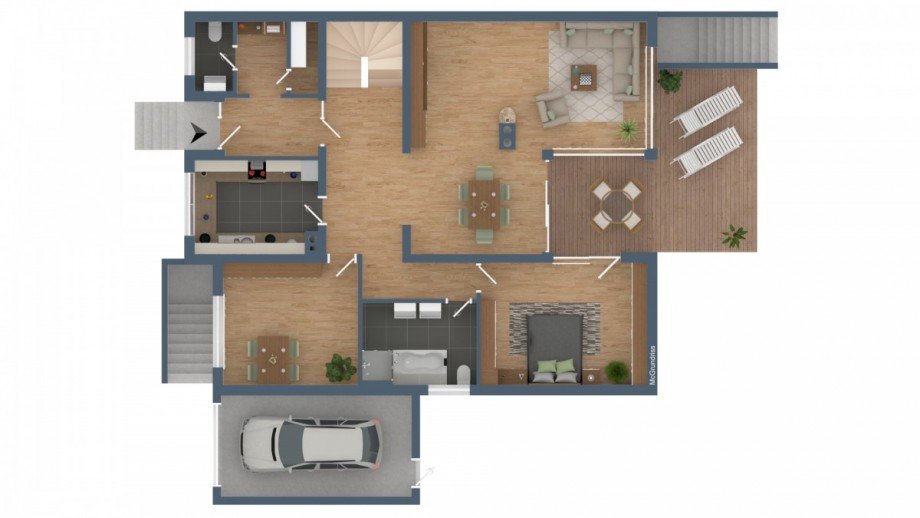 Grundriss EG Doppelhaush�lfte Umkirch