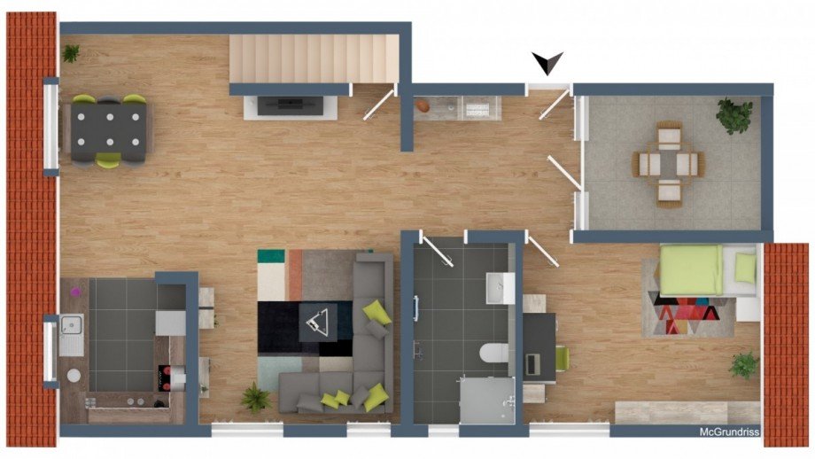 Grundriss OG Maisonettewohnung Breisach am Rhein