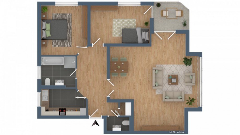 Grundriss Etagenwohnung Ihringen