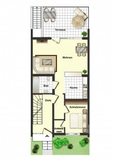 Grundriss EG Generationenhaus mit sch�nem Garten!