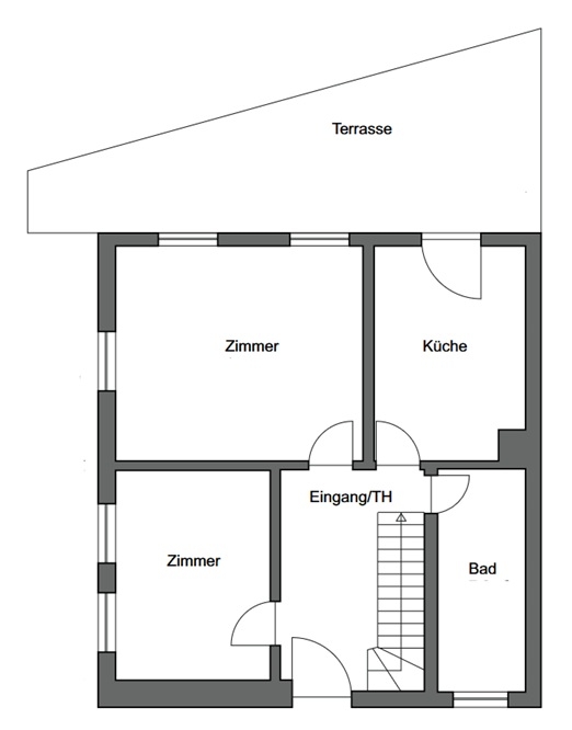 Grundriss Doppelhaush�lfte Kirchzarten