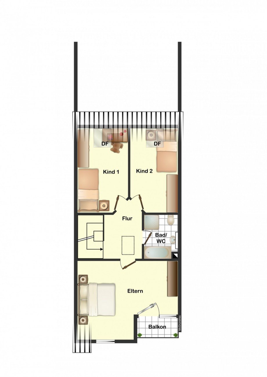 DG Grundriss Reihenmittelhaus Waldkirch