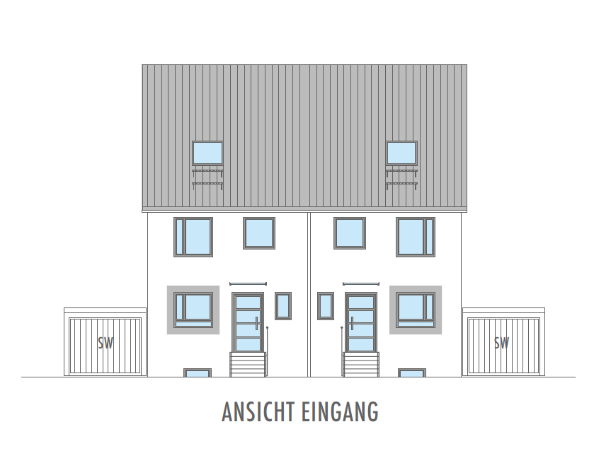 Ansicht Eingang Doppelhaush�lfte Breisach am Rhein / G�ndlingen