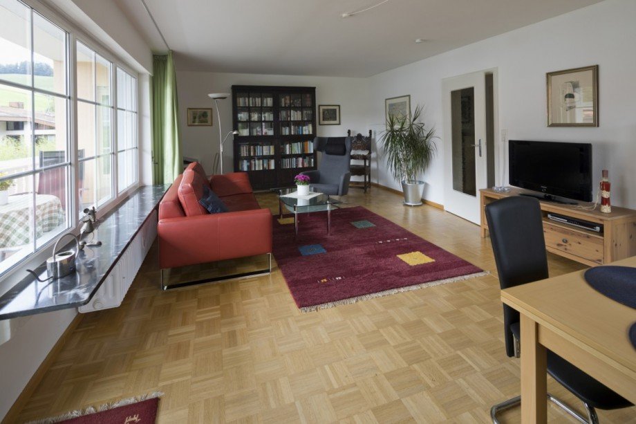 Wohnzimmer Etagenwohnung Stegen