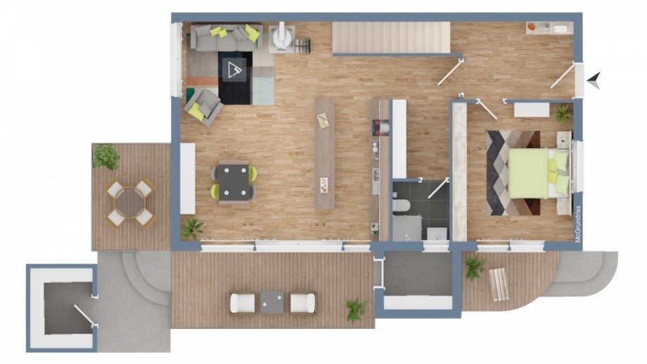 Wohnhaus Erdgescho� B�ro / Praxis Hartheim am Rhein