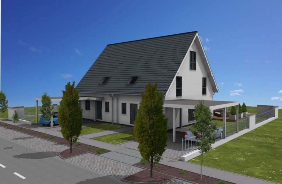 Au�enansicht Doppelhaush�lfte Ihringen