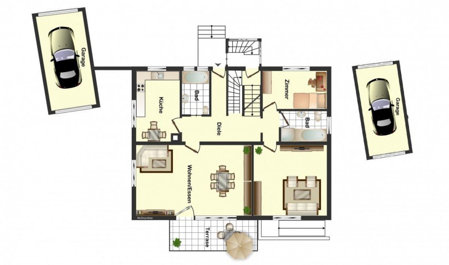 Grundriss Zweifamilienhaus Freiburg im Breisgau / Sankt Georgen