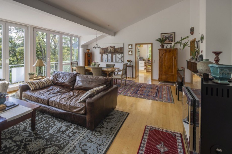 Wohnzimmer Etagenwohnung Gundelfingen / Wildtal