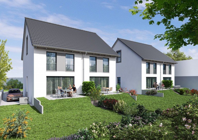Gartenansicht Breisach am Rhein / G�ndlingen - G�ndlingen Doppelhaush�lfte Lebensgl�ck im neuen Haus!