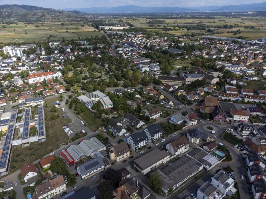 Blick von oben Maisonettewohnung Breisach am Rhein