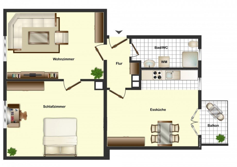 Grundriss Etagenwohnung Freiburg im Breisgau / Wiehre