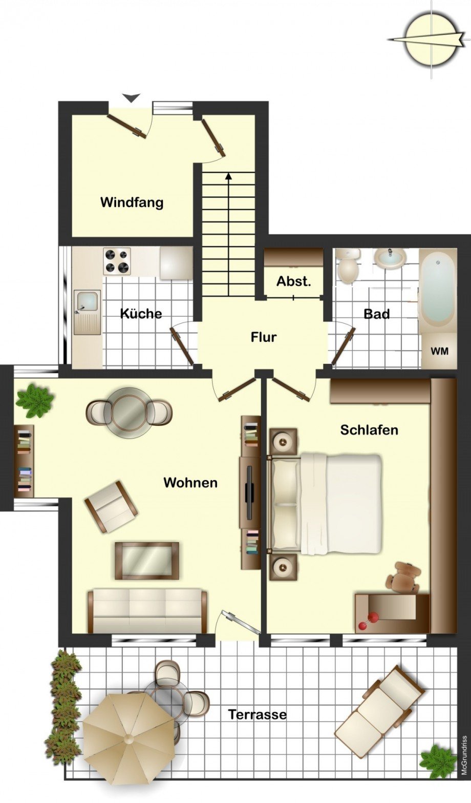 Grundriss Etagenwohnung Gundelfingen