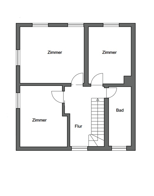 Grundriss OG Doppelhaush�lfte Kirchzarten