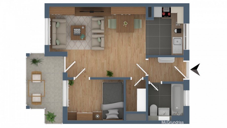 Grundriss Etagenwohnung Freiburg im Breisgau