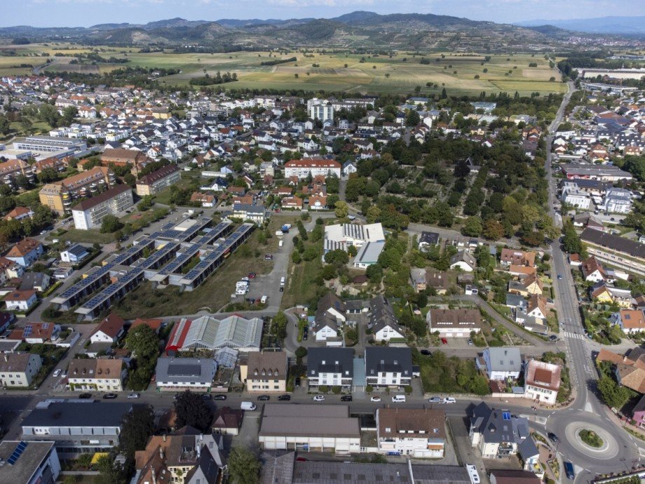 Blick von oben Maisonettewohnung Breisach am Rhein