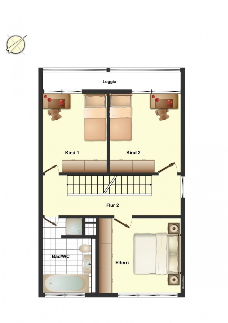 Grundriss 3. OG Maisonettewohnung Freiburg im Breisgau