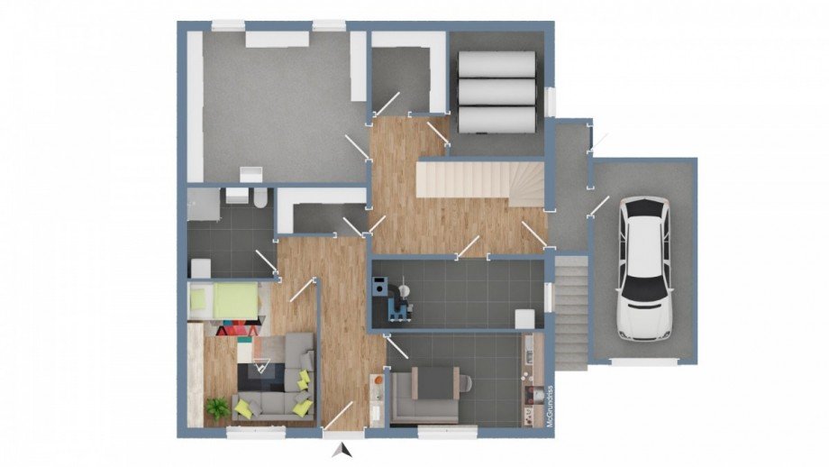 Grundriss Keller Doppelhaush�lfte Wittnau