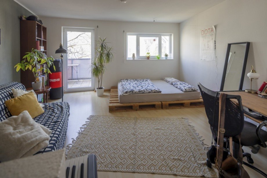 Wohn- und Schlafbereich Etagenwohnung Freiburg im Breisgau
