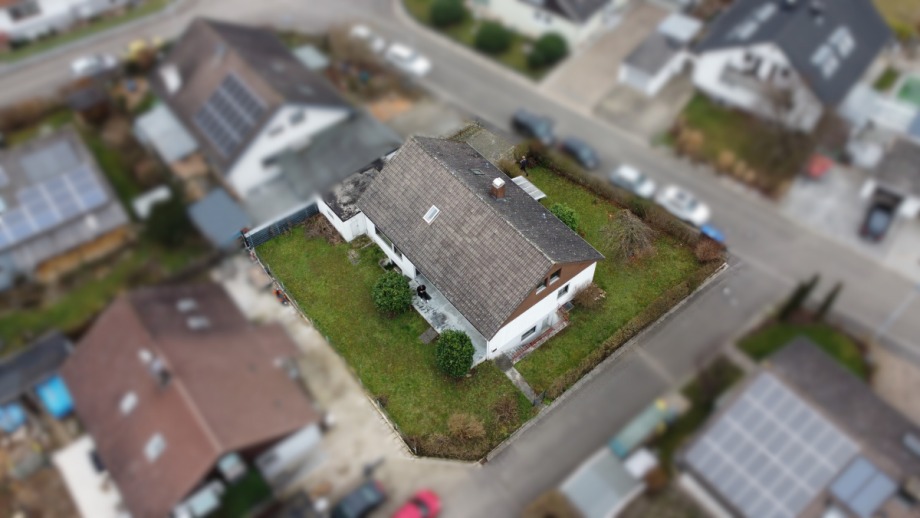Drohnenaufnahme Zweifamilienhaus Neuenburg am Rhein