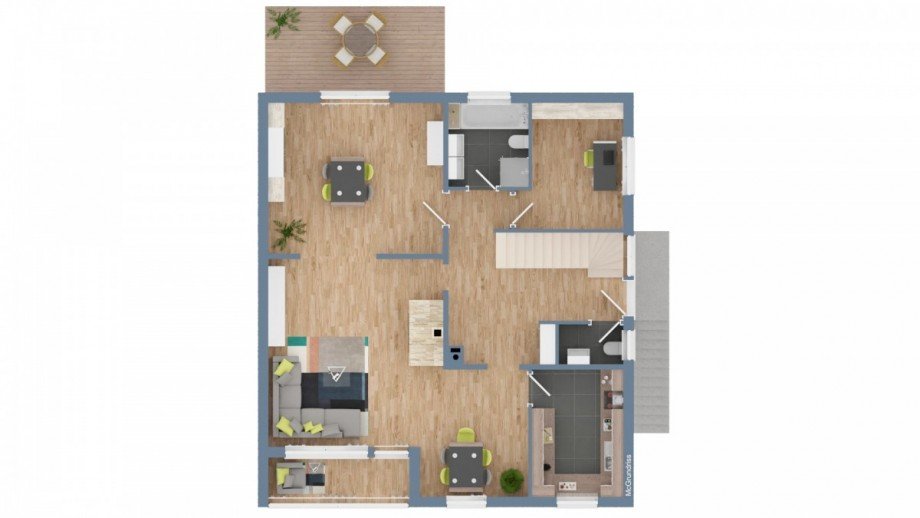 Grundriss EG Doppelhaush�lfte Wittnau