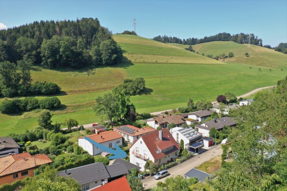 Blick aufs Haus Etagenwohnung Stegen