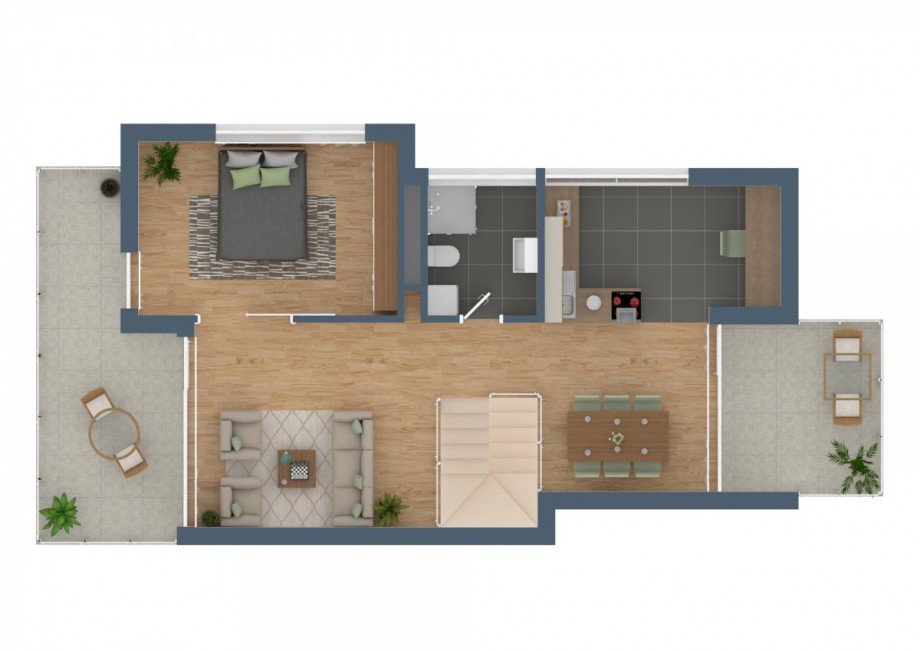 Grundriss - zweite Ebene Etagenwohnung Freiburg im Breisgau