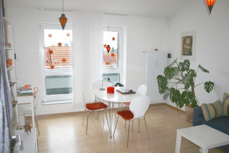 Wohnzimmer mit viel Licht Etagenwohnung Gundelfingen