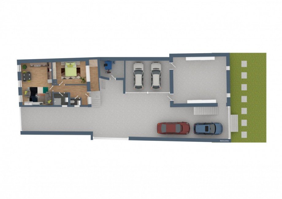Grundriss EG Mehrfamilienhaus Ihringen