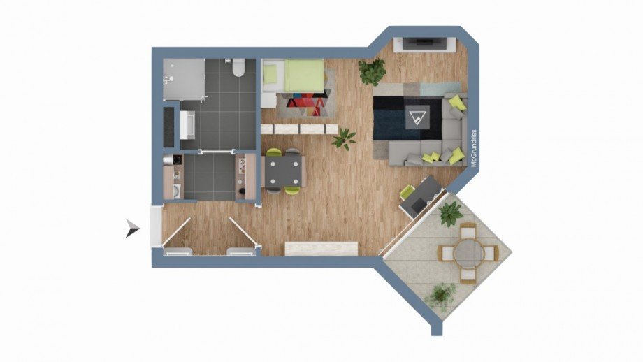 Grundriss Etagenwohnung Freiburg im Breisgau