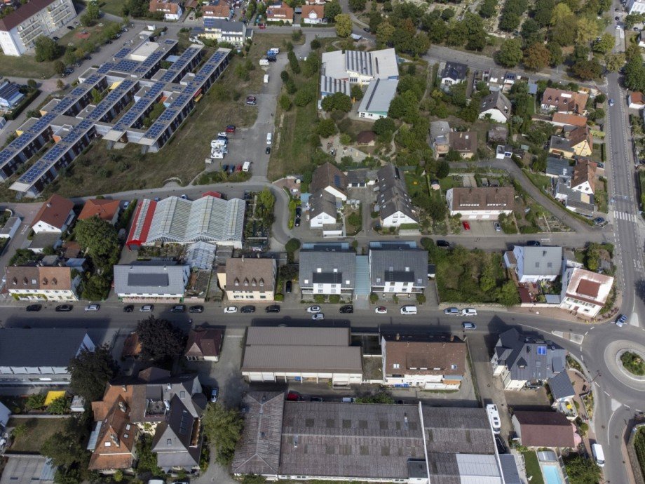 Blick von oben Maisonettewohnung Breisach am Rhein
