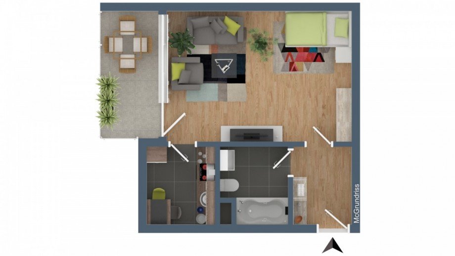 Grundriss Etagenwohnung Gundelfingen