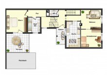 Grundriss OG Einfamilienhaus im Ortskern von Ihringen!