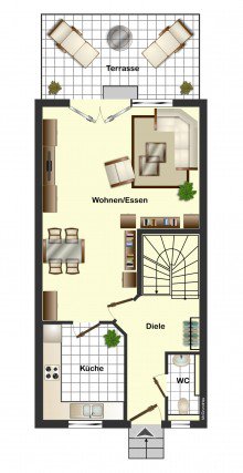 Erdgeschoss 4**** Haus mit  All inclusive  - Ausstattung in Breisach