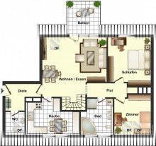 Grundriss 1.Ebene Verkauft - Dachgeschosswohnung mit M�nsterblick!