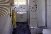 Badezimmer EG Wohnhaus mit Gewerbehalle im sonnigen Hartheim!