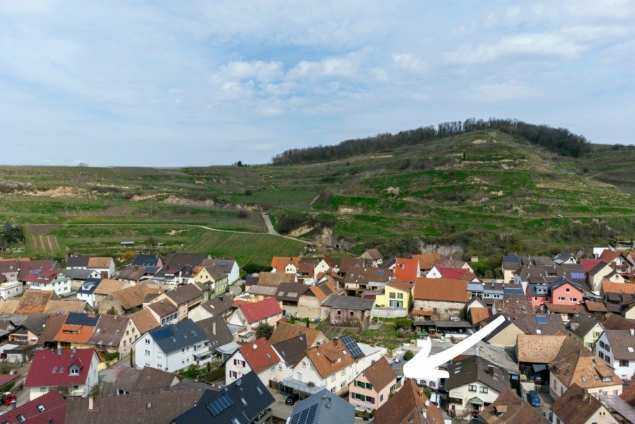 Blick von oben Einfamilienhaus Vogtsburg im Kaiserstuhl / Achkarren