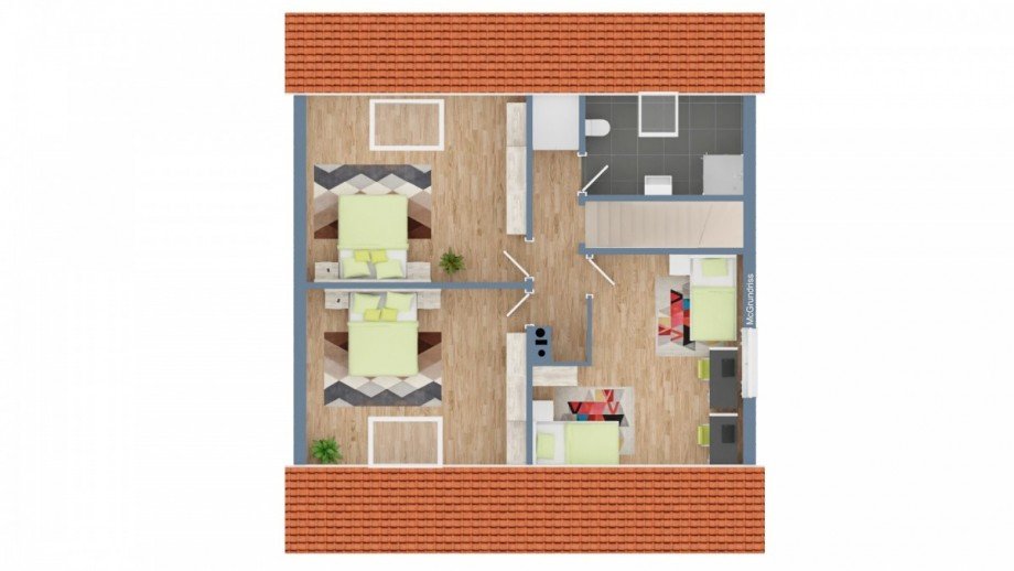 Grundriss DG Doppelhaush�lfte Wittnau