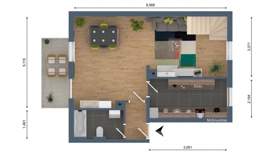 Grundriss Maisonettewohnung Freiburg im Breisgau