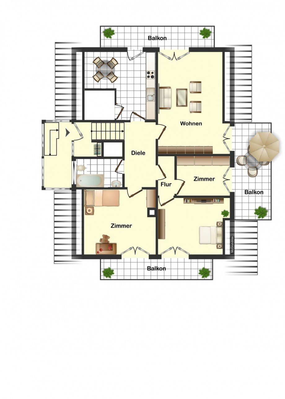 Grundriss Zweifamilienhaus Freiburg im Breisgau / Sankt Georgen